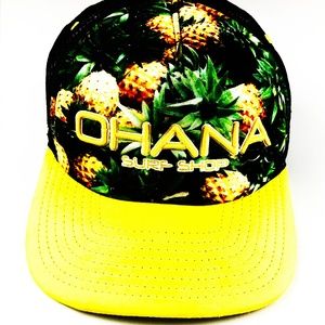 OHANA SURF SHOP FLORIDA HAT CAP TROPICAL BLACK H28